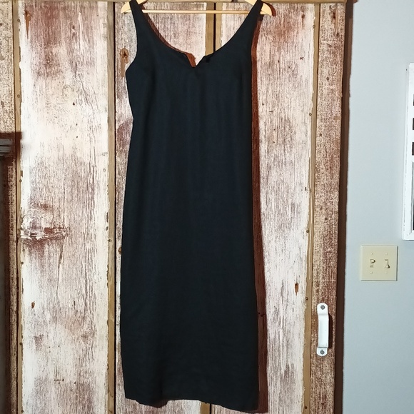 Jams World Dresses & Skirts - Jams World linen maxi dress adjustable straps rose closure side slit vintage L
